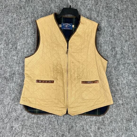 Bills Khakis Vest Mens‎ L Quilted Flannel Woodsman Chore Barn Hunting Made USA - Picture 1 of 9